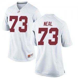 Women's Alabama Crimson Tide #73 Evan Neal White Replica NCAA College Football Jersey 2403IVUD7